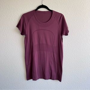 Lululemon Swiftly Tech Maroon Short Sleeve Top
